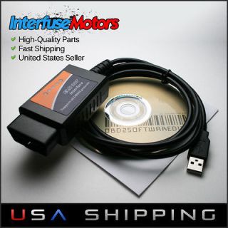  v1.5 OBD2 OBD II USB Car Diagnostic Scanner Adapter with CD Software