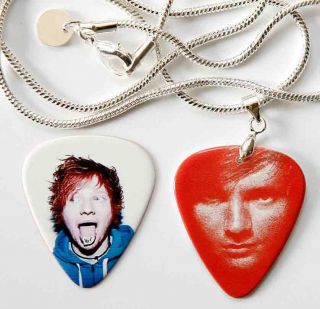 ed sheeran two sided guitar pick necklace plus pick from
