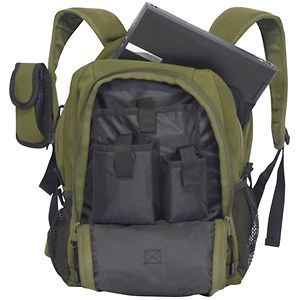 Olive Drab Padded Himalayan Laptop Backpack   School Work Bag, 18 X 
