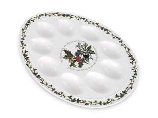 portmeirion holly and ivy deviled egg plate 