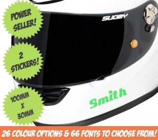 Personalised Custom Name Helmet Stickers   Race Track Decals Honda 
