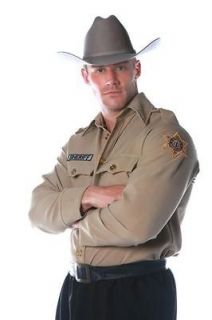 mens sheriff police uniform shirt costume dress new ur29011