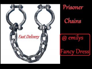 Prisoner Ball & Chain Shackles HALLOWEEN Manacles Chains Fancy Dress 