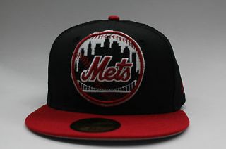 New York Mets Nike Metallic Red Foamposite Matching New Era Fitted Cap 