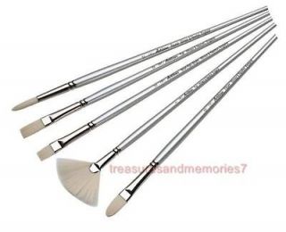 Winton Winsor & Newton Artisan Brush Set Of 5 for Water Mixable Oil 