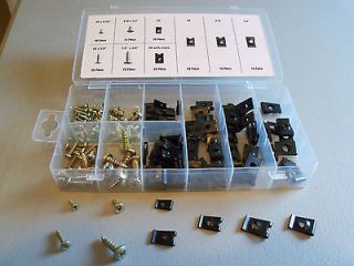 170 U Clip & Screw Assortment with PVC storage container 