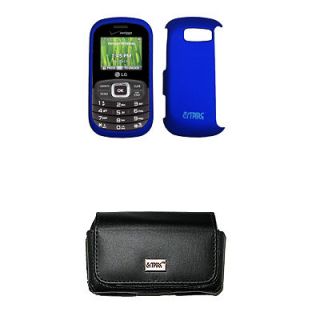 for lg octane case cover blue leather pouch time left