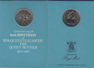   Britain Commemorative Coin of H.M Queen Mother 1900 1980 80th Birthday