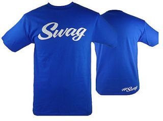 NEW DJ SWAG PAULY JERSEY SHORE STYLE #SWAG T SHIRT ROYAL BLUE SIZE XL