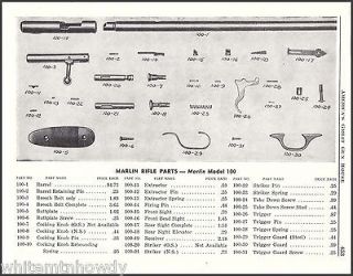 1950 marlin model 100 rifle parts list ad time left