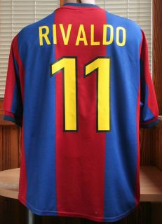 1998 1999 rivaldo 11 fc barcelona home shirt nike size