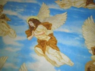 Timeless Treasure Fabric Angels in the Blue Sky Cotton for Quilting
