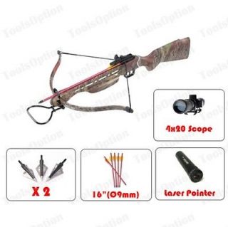 150lbs Sniper Camo Hunting Crossbow Scope Laser Package