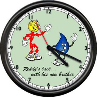   & Little Brother Spark Electrician Tool Utility Sign Wall Clock