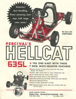 vintage beautiful 1960 s percival hellcat go kart ad time