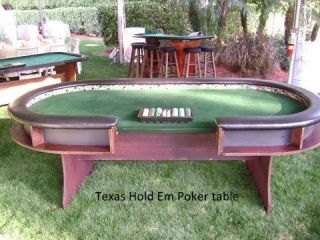 texas hold em poker casino party table with shelf time