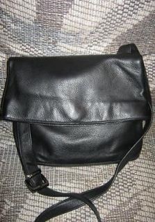 perlina new york black leather small shoulder bag purse