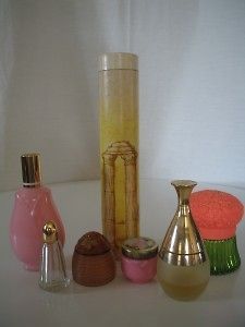 vintage lot of 7 avon cologne perfume bottles jars l