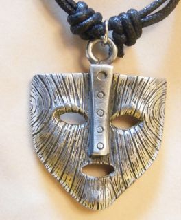 Large Mask of Loki Viking Pewter Pendant Necklace   Thor Norse God