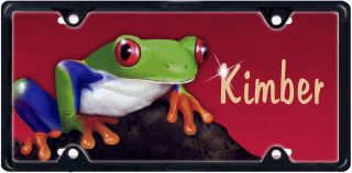 frog auto license plate gifts girls frame shield frogs returns