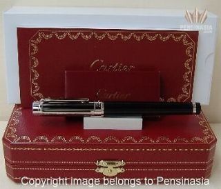 cartier pasha black barcode composite fountain pen new from singapore