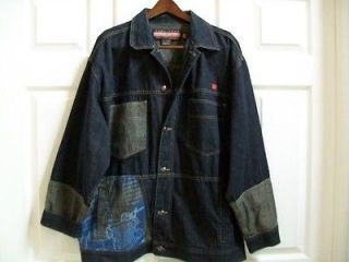 phat farm blue dark wash jean jacket size xxl