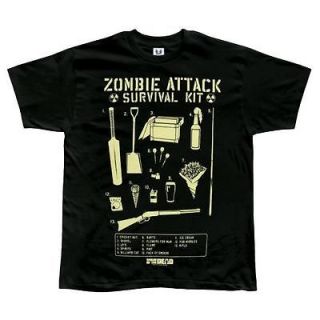 shaun of the dead zombie survival kit t shirt