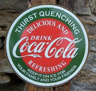 Coca Cola Sign Vintage Antique Look Coke Ad Retro Basement Garage 