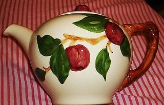 franciscan red apple teapot vintage  45 00