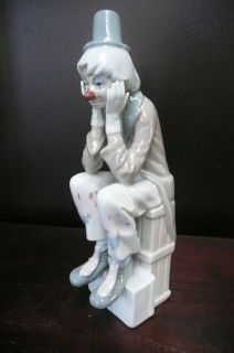 casades porcelain lovely sitting clown or pierrot from netherlands 