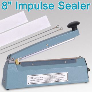   Manual Sealer w/ 2 Free Teflon + Elements Plastic Bag Closer Machine