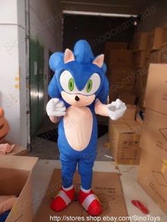 Sonic Hedgehog Mascot Costume Fancy Dress Outfit Suit EPE