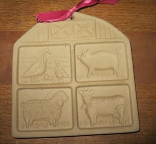 Pampered Chef Farmyard Friends cookie mold 1994 pig sheep goat goose 