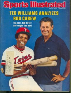 1977 sports illustrated rod carew ted williams 511c time left