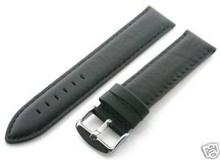 20mm leather strap band for rolex watch blk 4 top quality  