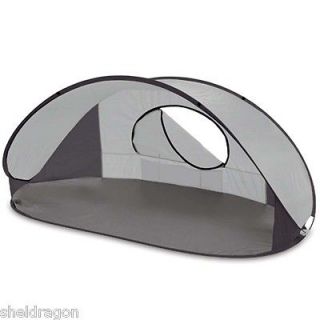   SUN & WIND SHELTER Tent Portable Compact Pop Up NEW Picnic Time GRAY