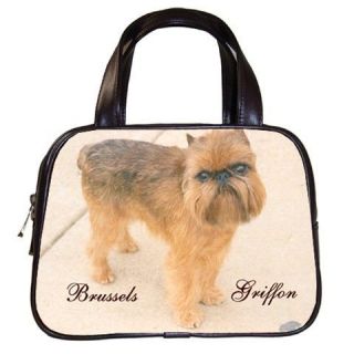   GRIFFIN DOG PUPPY PUPPIES WOMENS LADIES PICTURE LEATHER HANDBAG BAGS