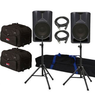   Impulse 12D Powered 12 Speaker Pair w/ Rolling Cases, Stands, & XLRs