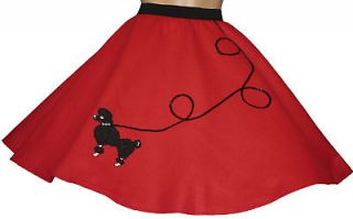 new red 50 s poodle skirt girl ages 3 4 5