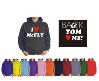 KIDS I LOVE MCFLY HOODIE LOVES ME. TOM 12 COLOURS 6 SIZES