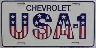 Dealer 70s CHEVROLET USA 1 License Plate Chevy Chevelle Nova Camaro 