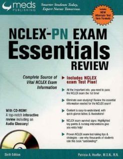 NCLEX PN Essentials Review by Patricia A. Hoefler 2003, CD ROM 