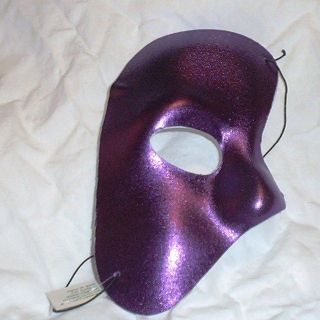 purple phantom of the opera costume masquerade mask time left