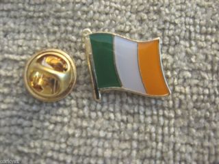 Ireland Flag Lapel Pin Irish Tri/Color Flag Celtic AOH LAOH