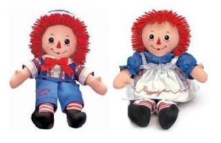 dolls raggedy ann and andy 12 by russ berrie