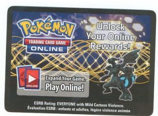 zekrom ex online code card spring collector s tin 2012