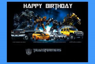 transformers edible cake image topper 1 4 sheet one day