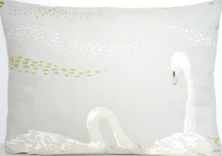 Cushion Pillow Cover Nina Campbell Fabric Textile Printed Swan Lake 