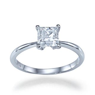   carat G/SI1 WHITE, CLEAN Princess Cut Diamond PLATINUM Engagement Ring