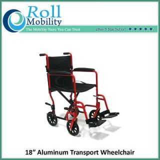 Roll Mobility 18 Transport Wheelchair Aluminum Frame   Lifetime 